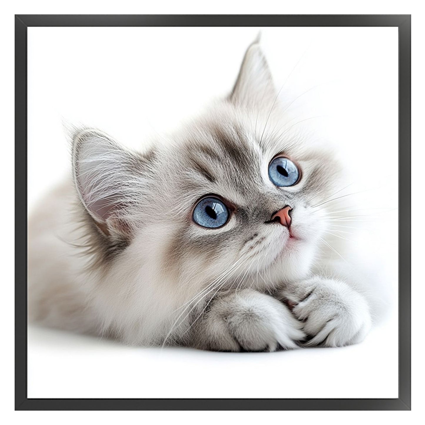 Silver Gradient - Full 11CT Stamped Cross Stitch 40x40CM - Yishu