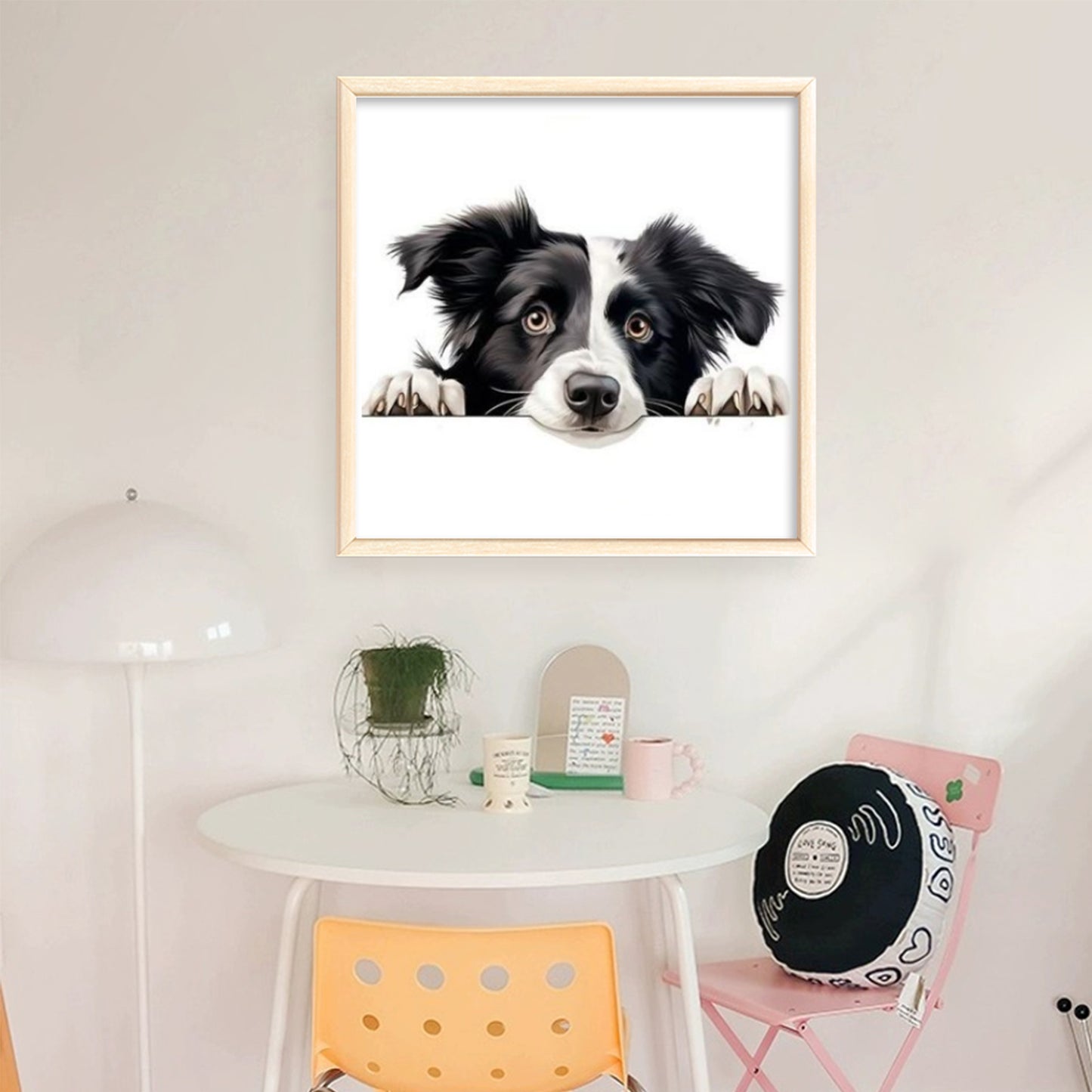 Border Collie-Dog - Full 11CT Stamped Cross Stitch 40x40CM - Yishu