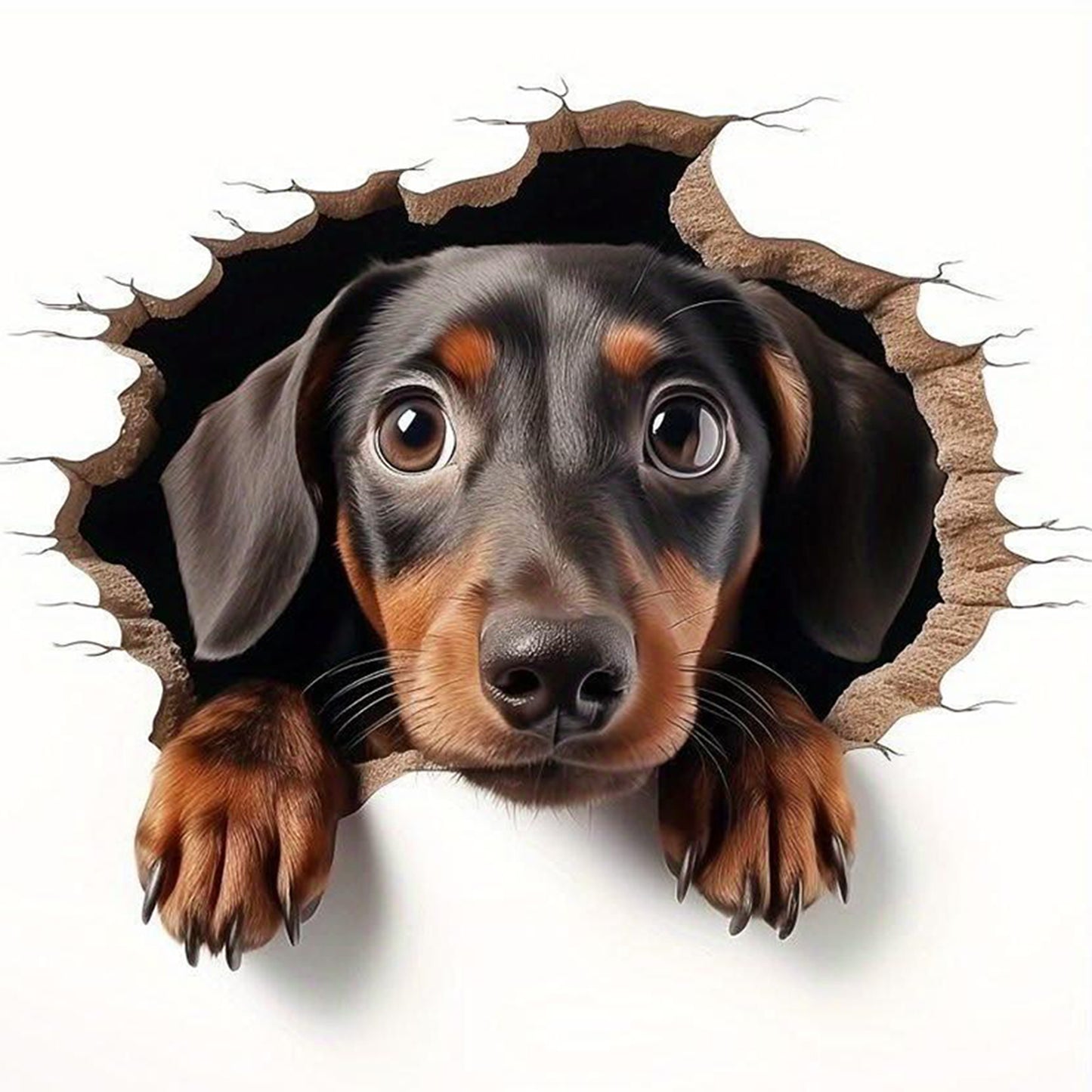 Dachshund-Dog - Full 11CT Stamped Cross Stitch 40x40CM - Yishu
