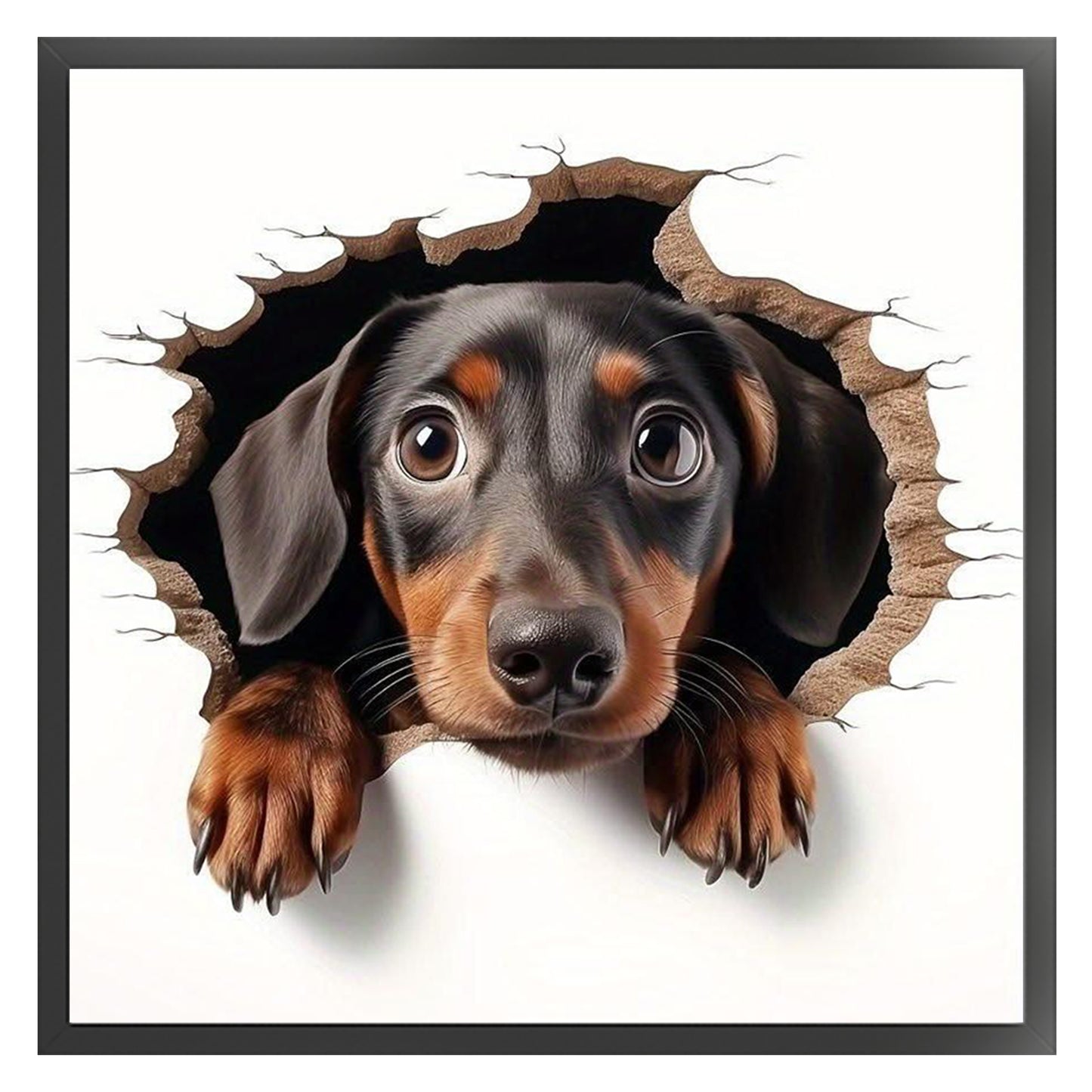 Dachshund-Dog - Full 11CT Stamped Cross Stitch 40x40CM - Yishu