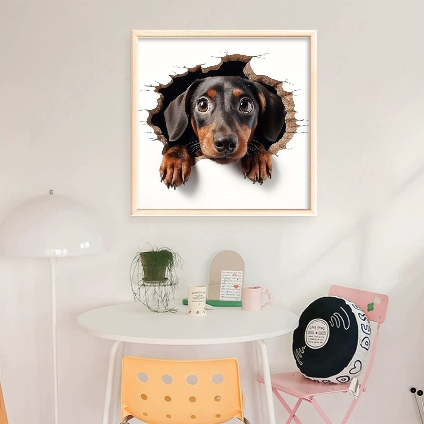 Dachshund-Dog - Full 11CT Stamped Cross Stitch 40x40CM - Yishu