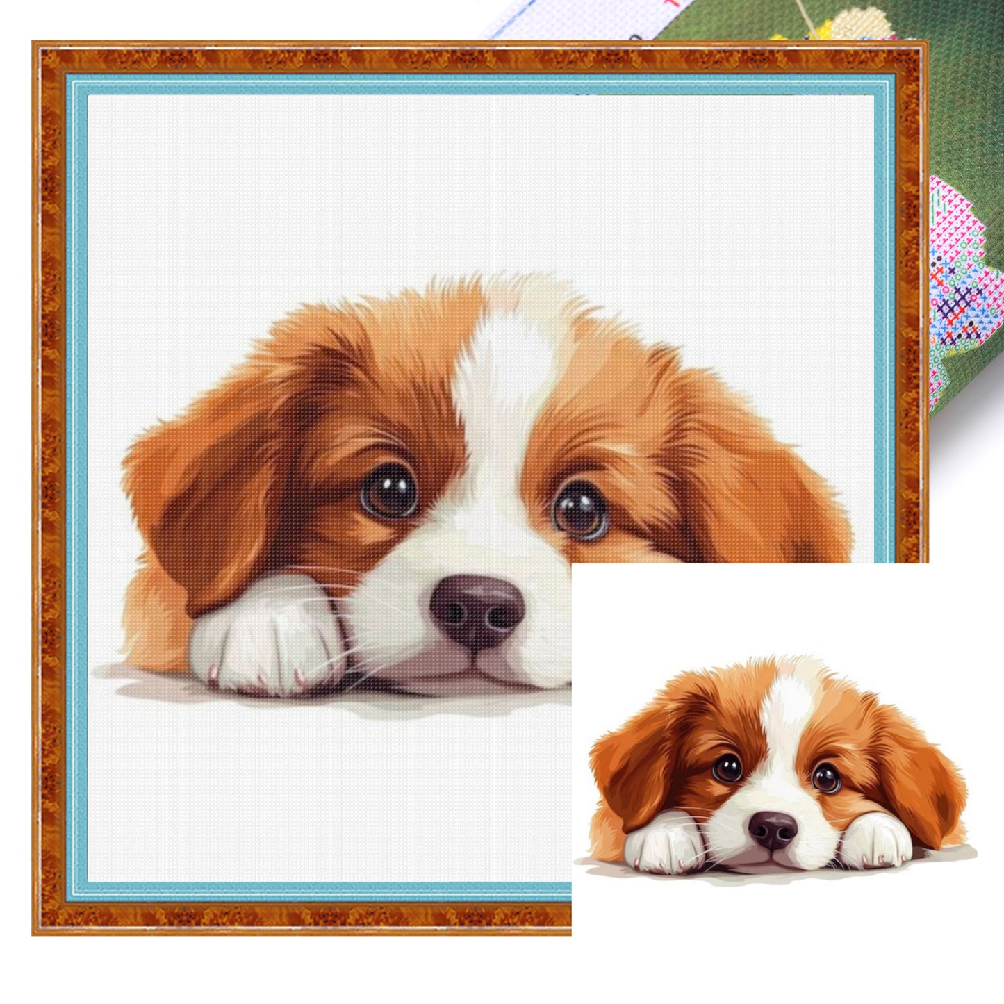 Beagle-Dog - Full 11CT Stamped Cross Stitch 40x40CM - Yishu