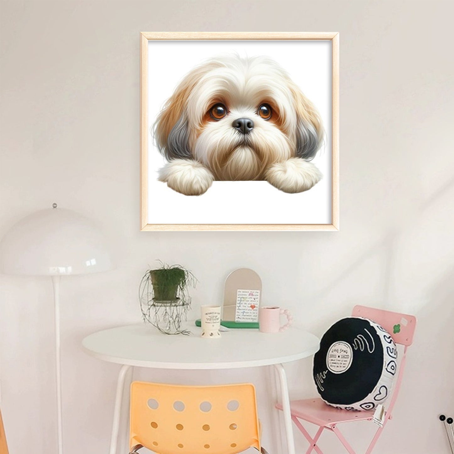 Shih Tzu-Dog - Full 11CT Stamped Cross Stitch 40x40CM - Yishu
