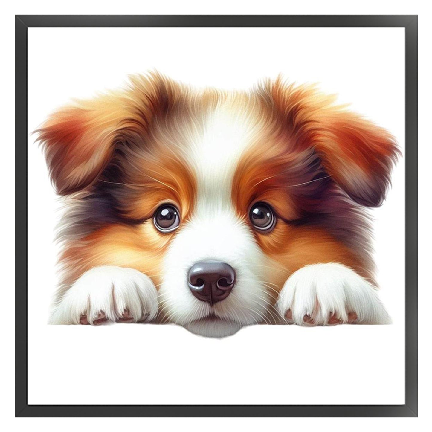 Sheepdog - Full 11CT Stamped Cross Stitch 40x40CM - Yishu