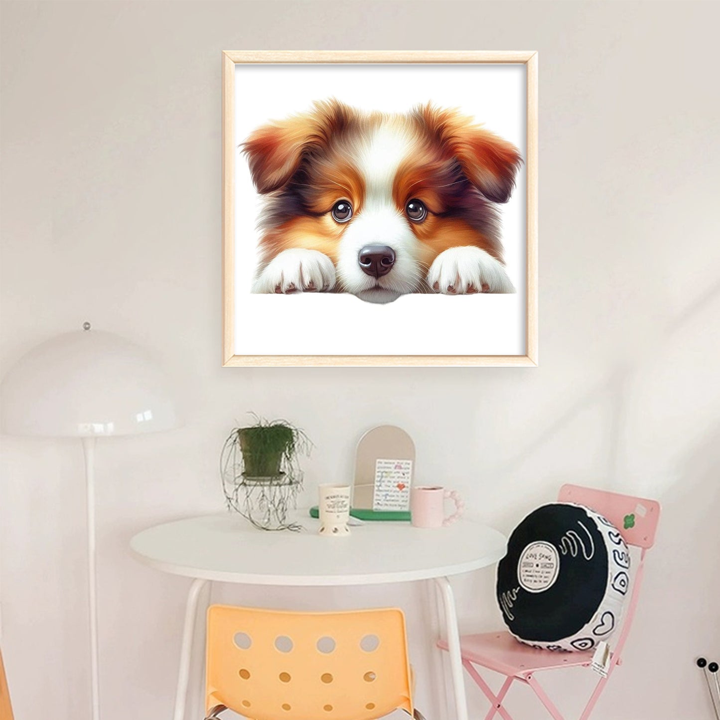 Sheepdog - Full 11CT Stamped Cross Stitch 40x40CM - Yishu