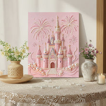 Load image into Gallery viewer, DIY Pearl Painting Kit 40x50CM Castle Framed Handmade Pearl Material Art Set Room Wall Decoration
