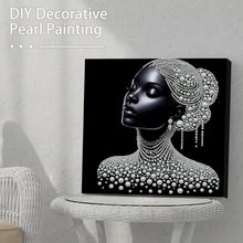 Load image into Gallery viewer, DIY Pearl Painting Kit 30x30CM Elegant Lady Framed Handmade Pearl Material Art Set Room Wall Decoration
