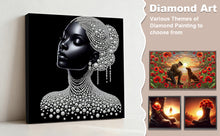 Load image into Gallery viewer, DIY Pearl Painting Kit 30x30CM Elegant Lady Framed Handmade Pearl Material Art Set Room Wall Decoration
