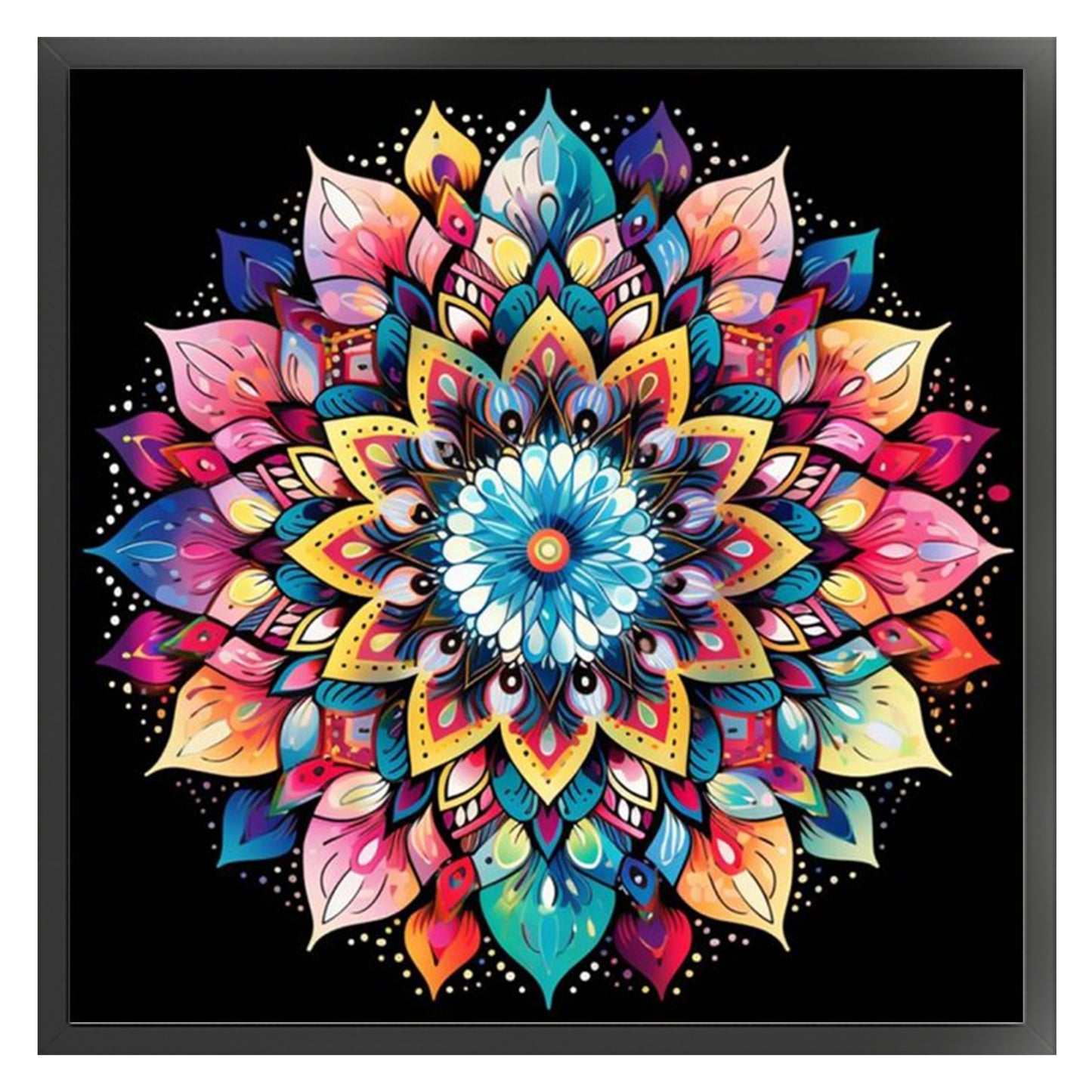 Mandala - Full 11CT Stamped Cross Stitch 40x40CM - Yishu
