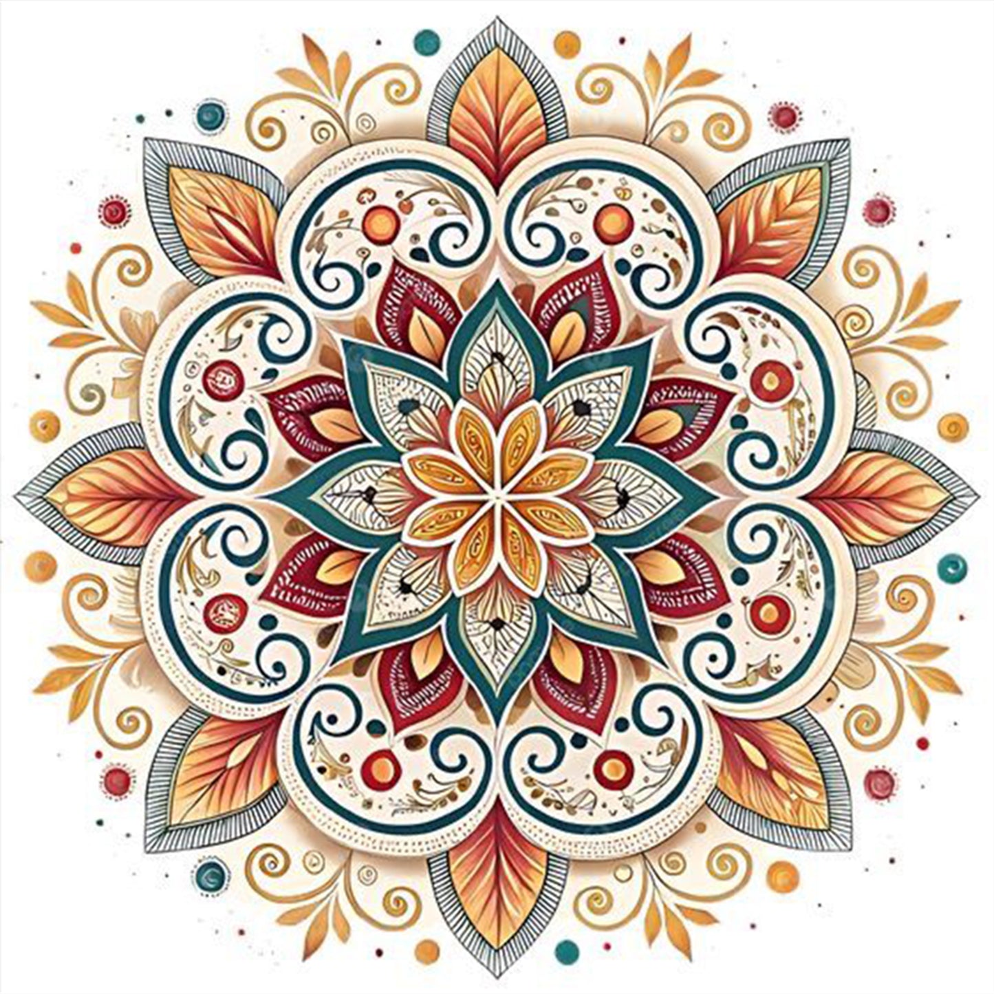 Mandala - Full 11CT Stamped Cross Stitch 40x40CM - Yishu