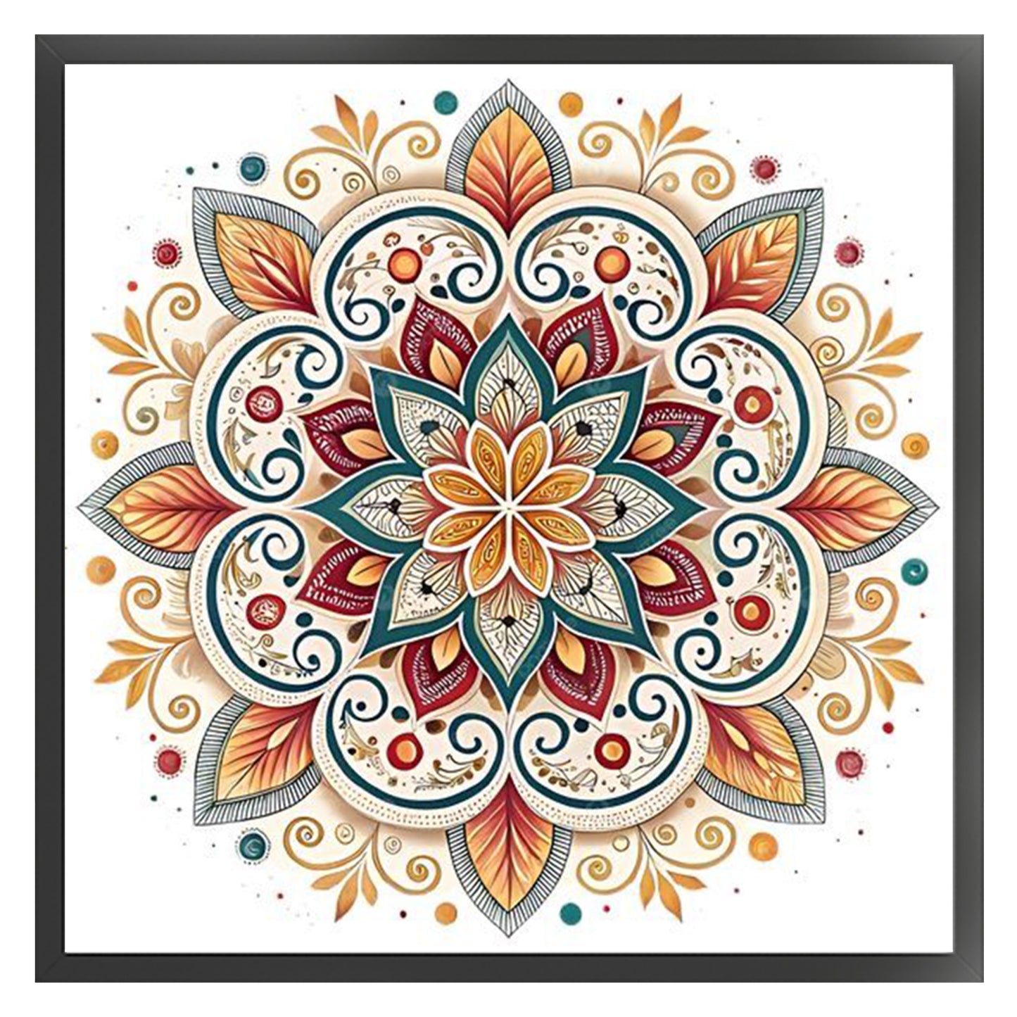 Mandala - Full 11CT Stamped Cross Stitch 40x40CM - Yishu