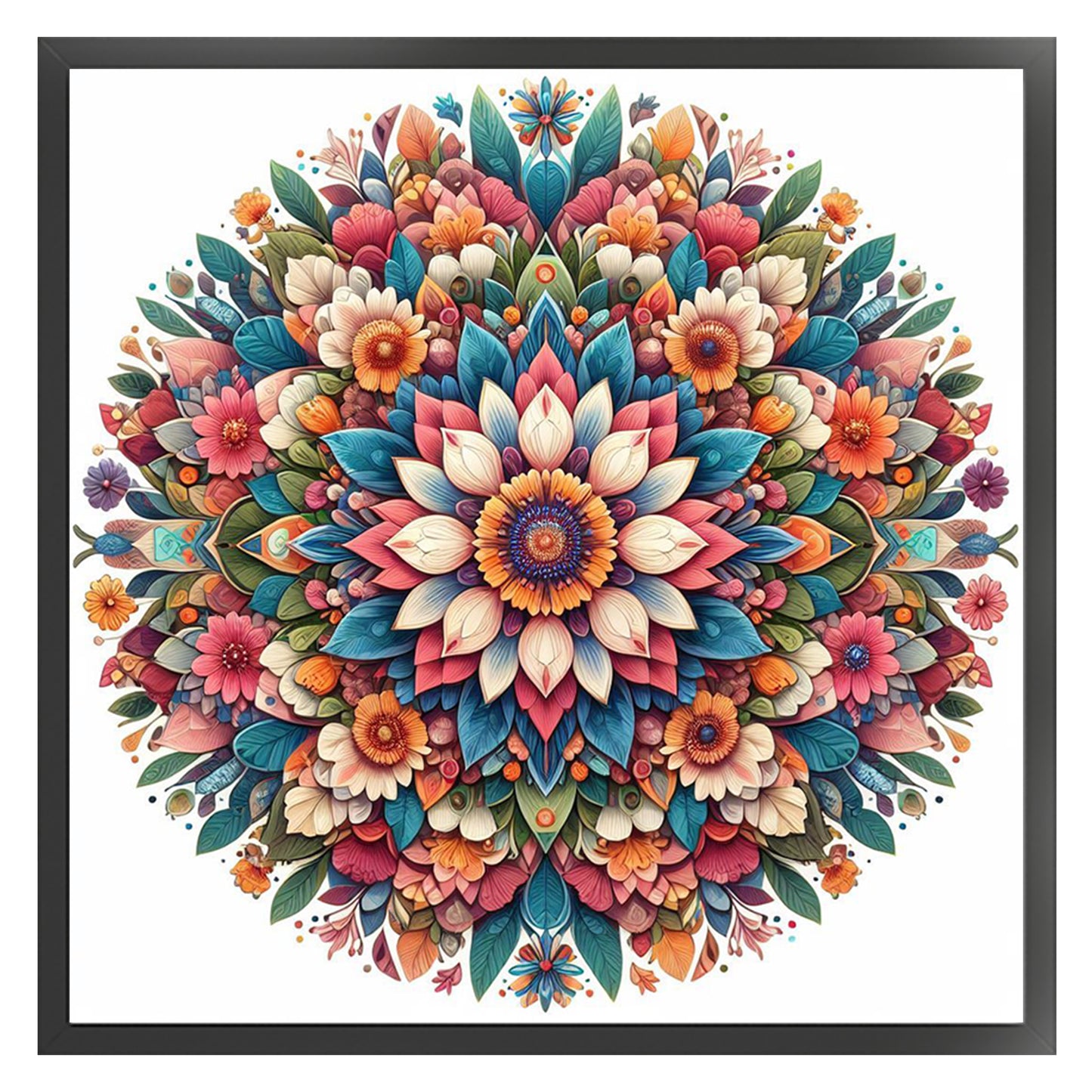 Mandala - Full 11CT Stamped Cross Stitch 40x40CM - Yishu