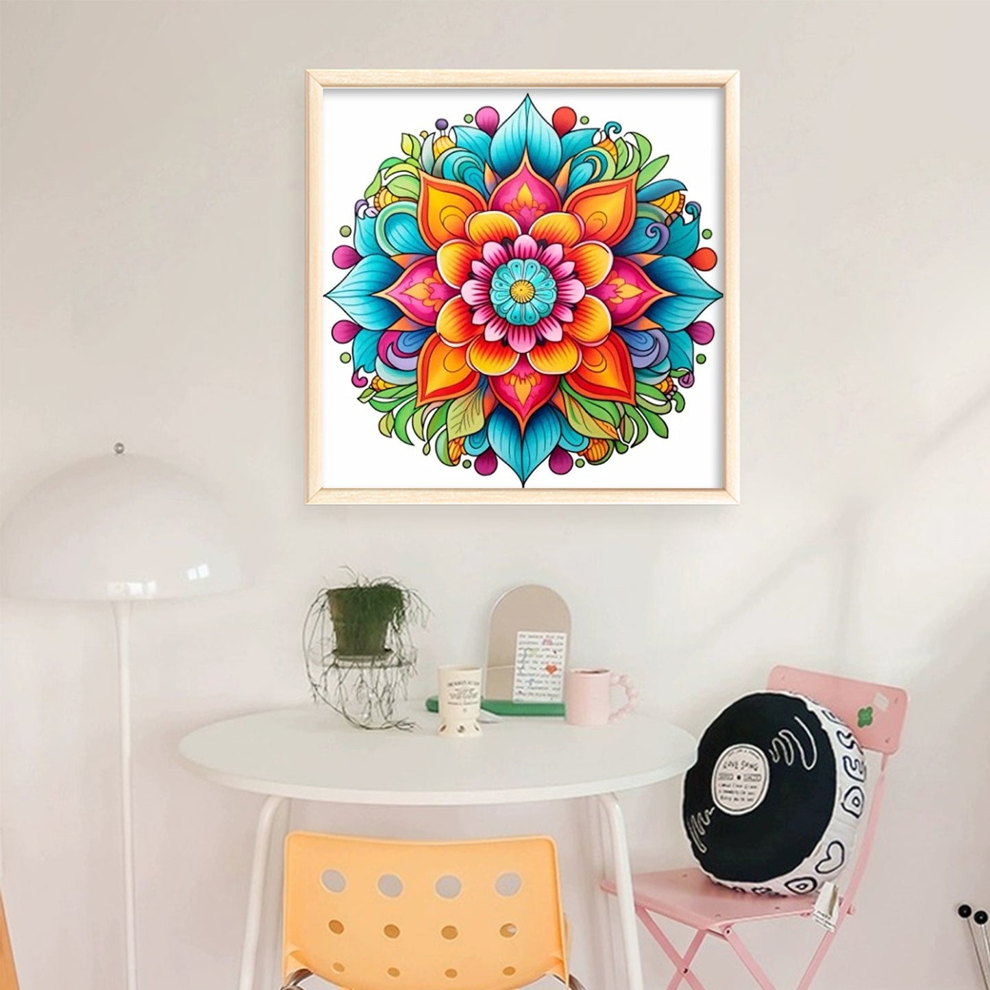 Mandala - Full 11CT Stamped Cross Stitch 40x40CM - Yishu