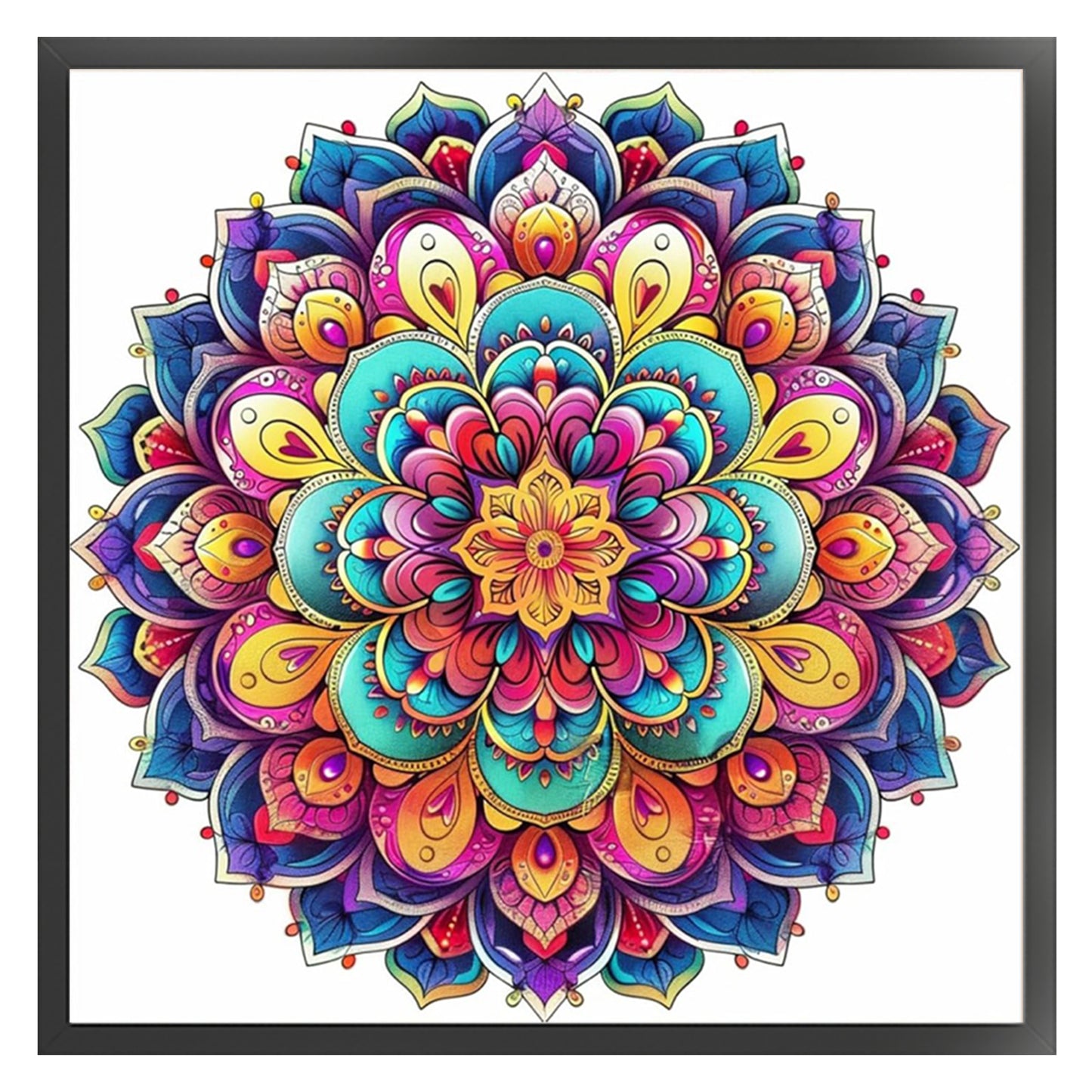 Mandala - Full 11CT Stamped Cross Stitch 40x40CM - Yishu