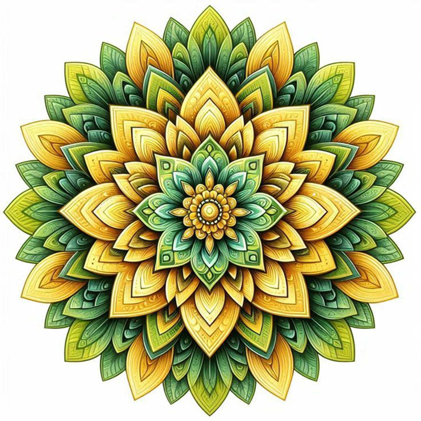 Mandala - Full 11CT Stamped Cross Stitch 40x40CM - Yishu