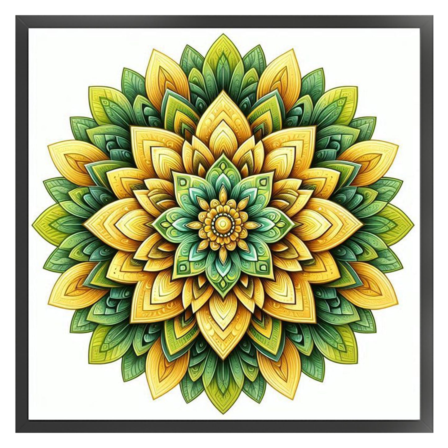 Mandala - Full 11CT Stamped Cross Stitch 40x40CM - Yishu