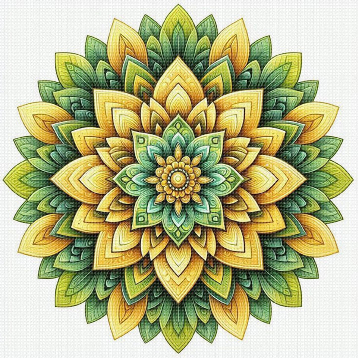 Mandala - Full 11CT Stamped Cross Stitch 40x40CM - Yishu