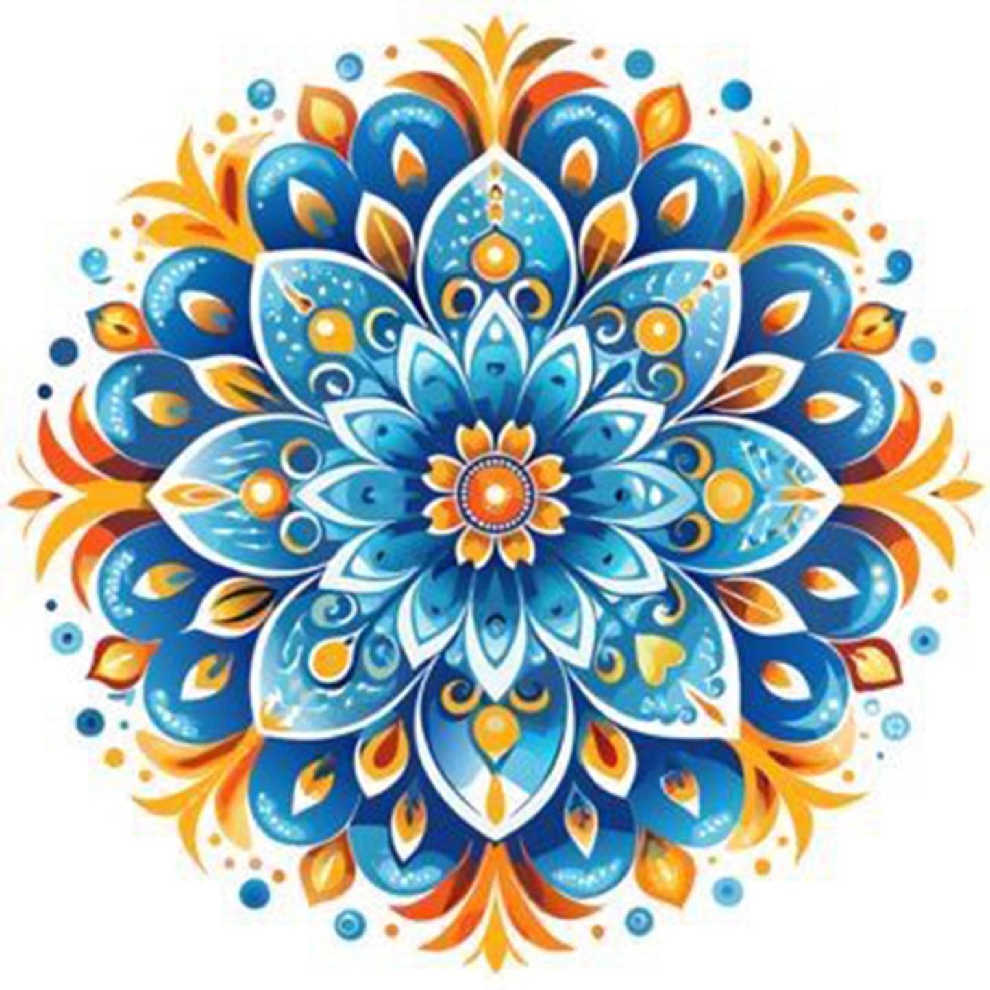 Mandala - Full 11CT Stamped Cross Stitch 40x40CM - Yishu