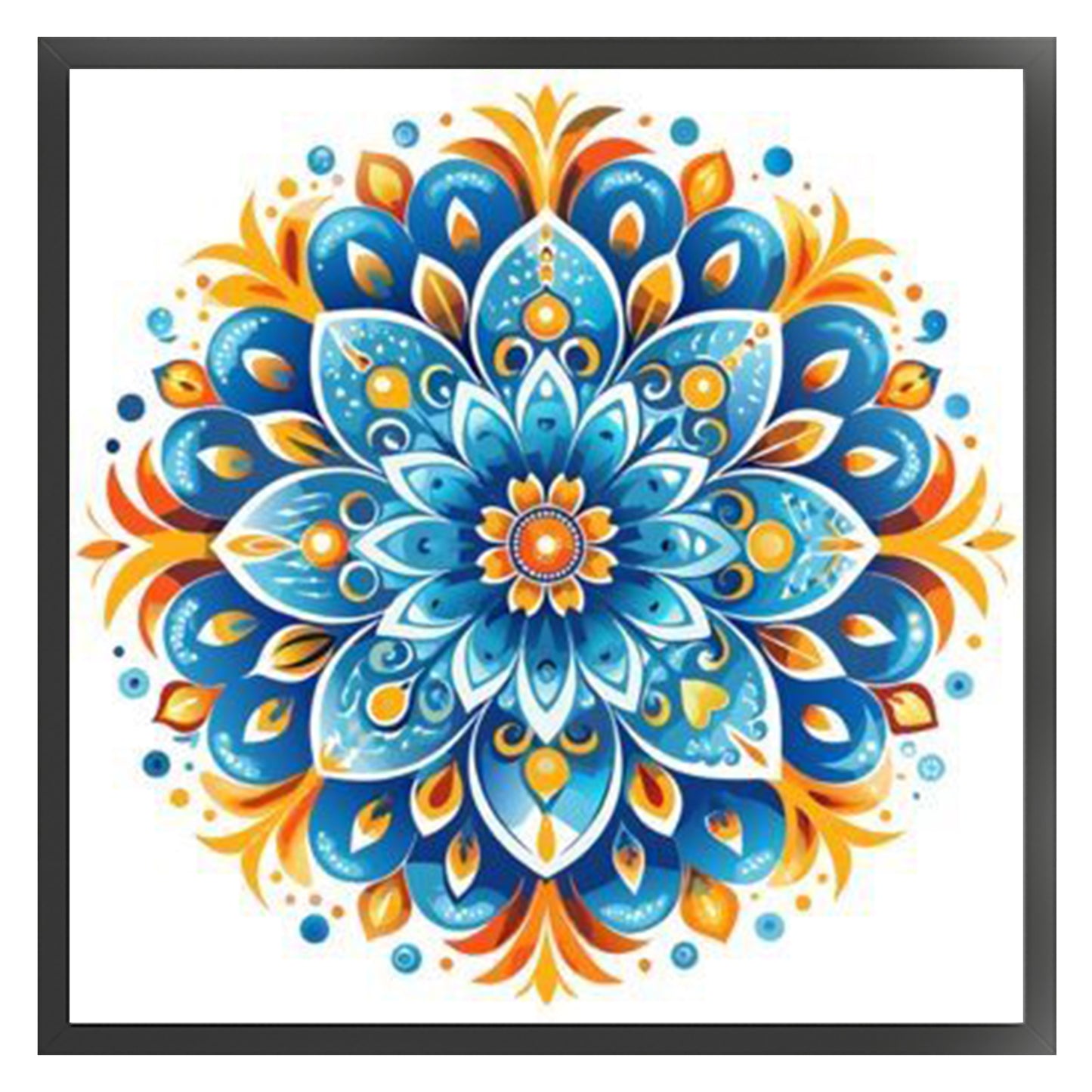 Mandala - Full 11CT Stamped Cross Stitch 40x40CM - Yishu
