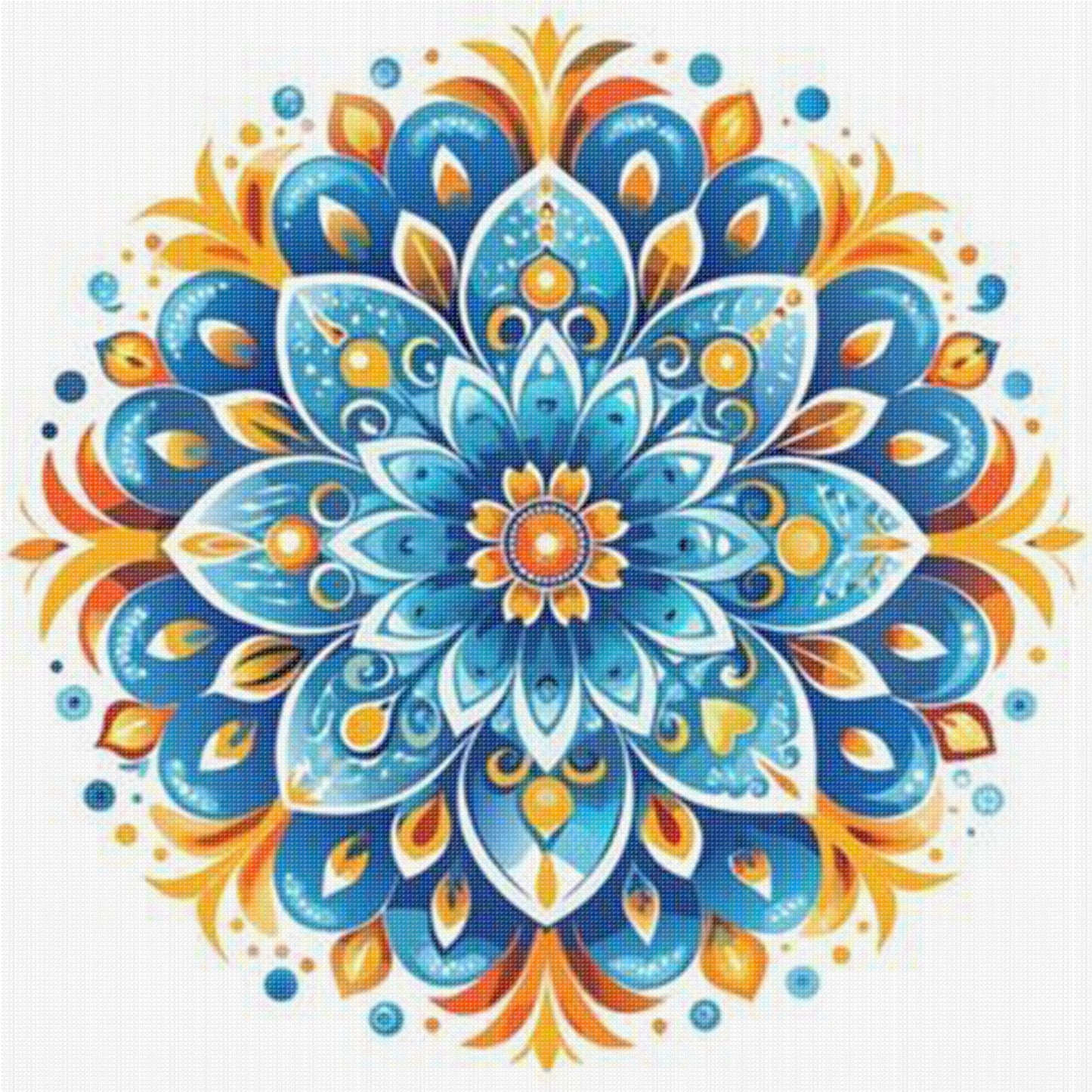Mandala - Full 11CT Stamped Cross Stitch 40x40CM - Yishu