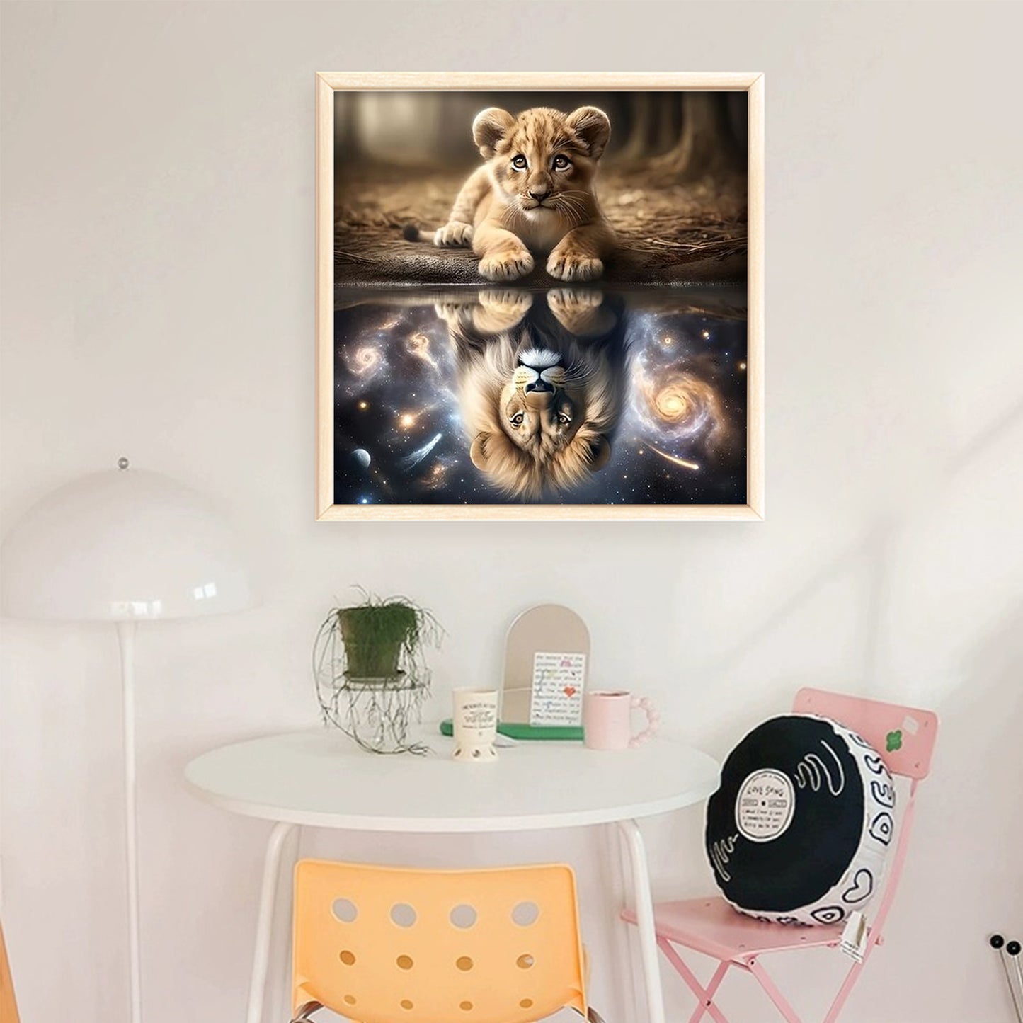 Lion - Full 11CT Stamped Cross Stitch 40x40CM - Yishu