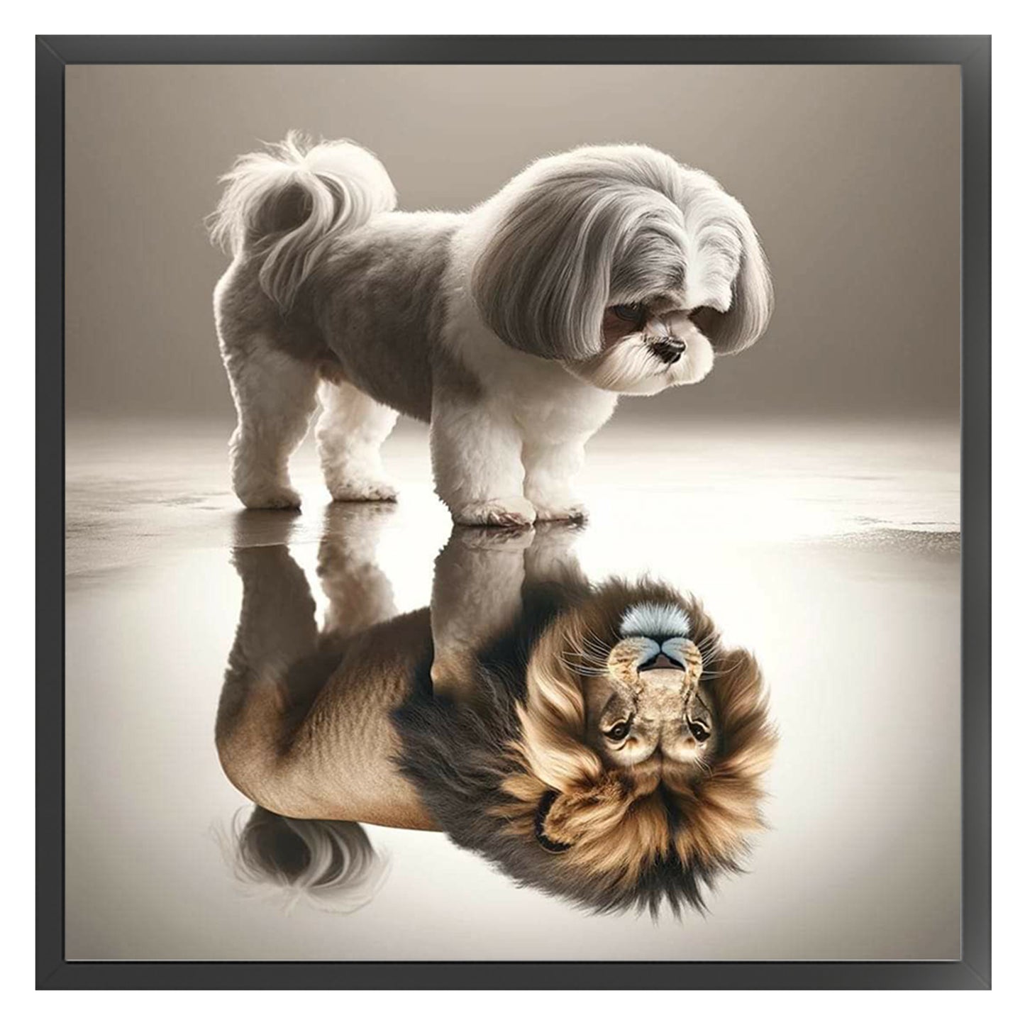 Dog - Full 11CT Stamped Cross Stitch 40x40CM - Yishu