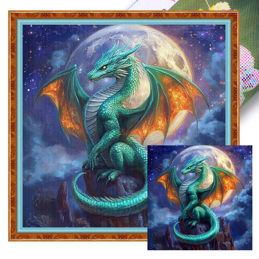 Dragon - Full 11CT Stamped Cross Stitch 40x40CM - Yishu