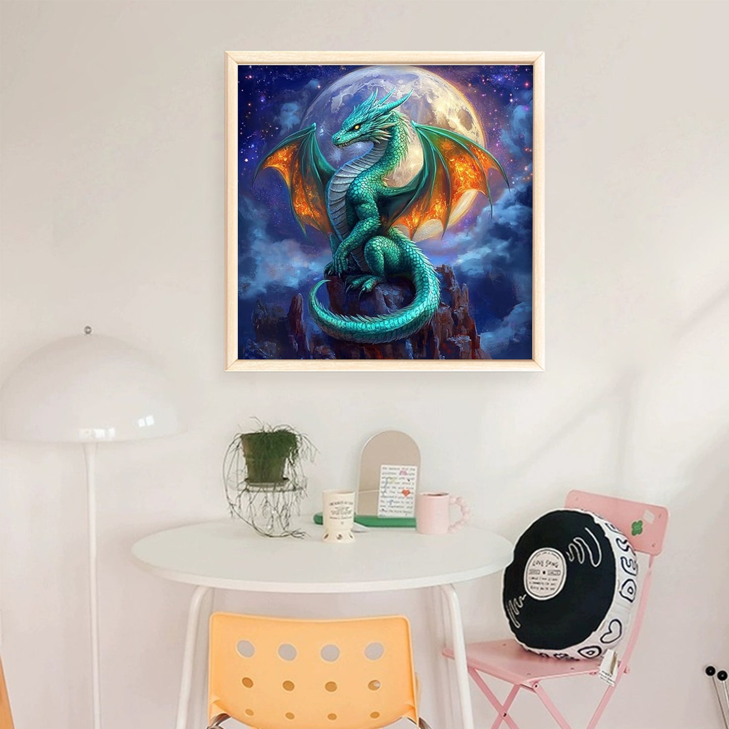 Dragon - Full 11CT Stamped Cross Stitch 40x40CM - Yishu