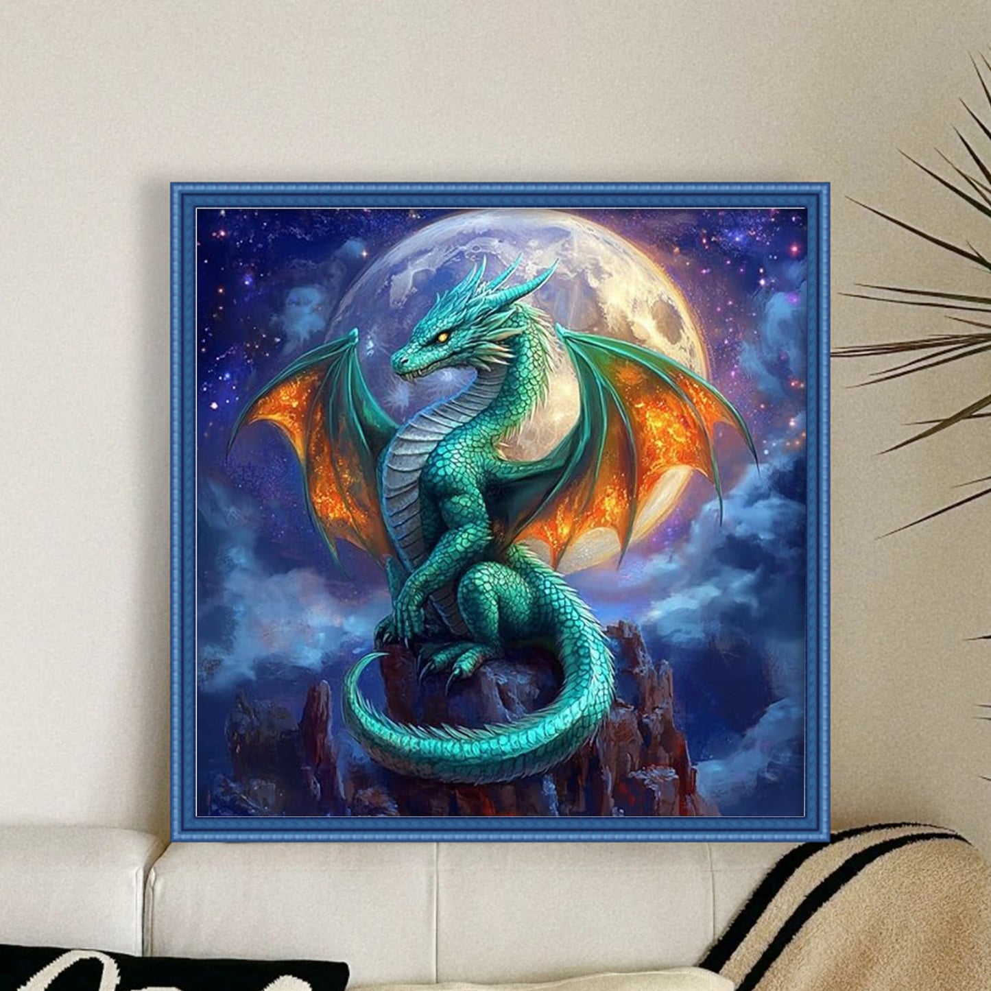 Dragon - Full 11CT Stamped Cross Stitch 40x40CM - Yishu