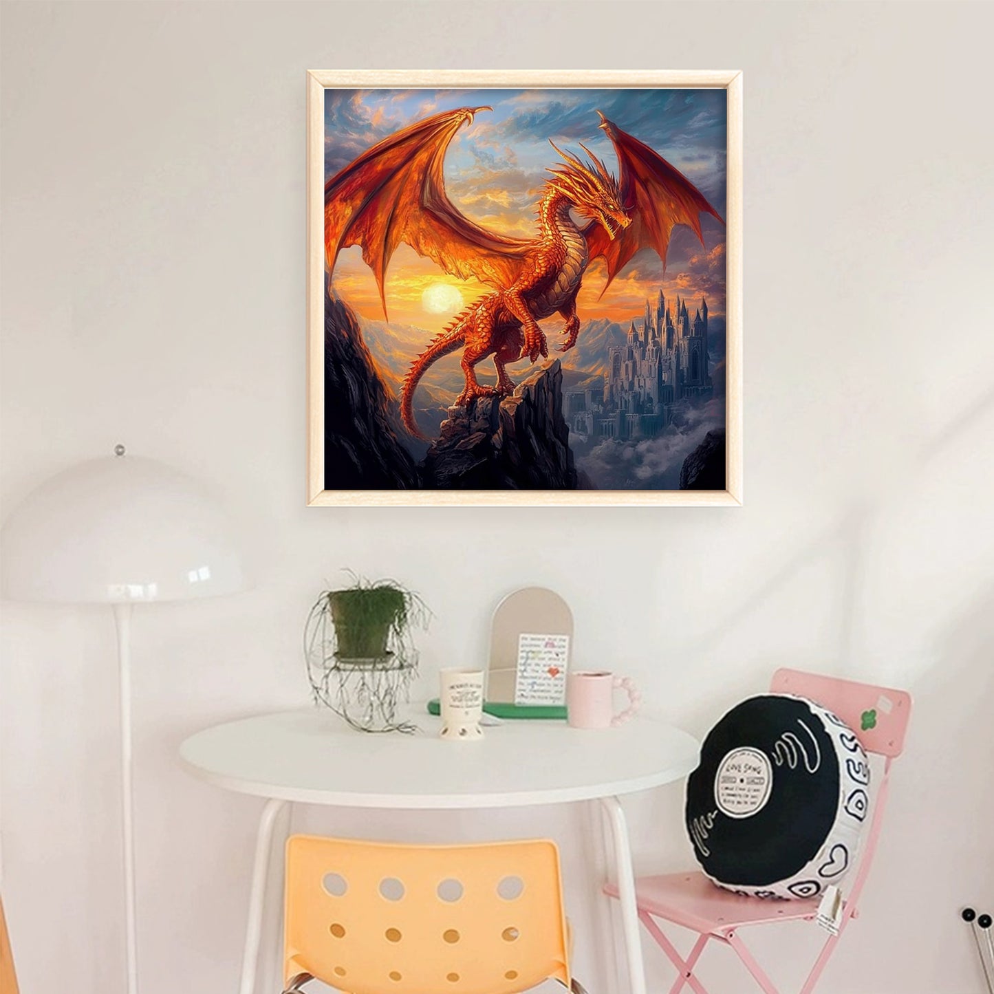 Dragon - Full 11CT Stamped Cross Stitch 40x40CM - Yishu