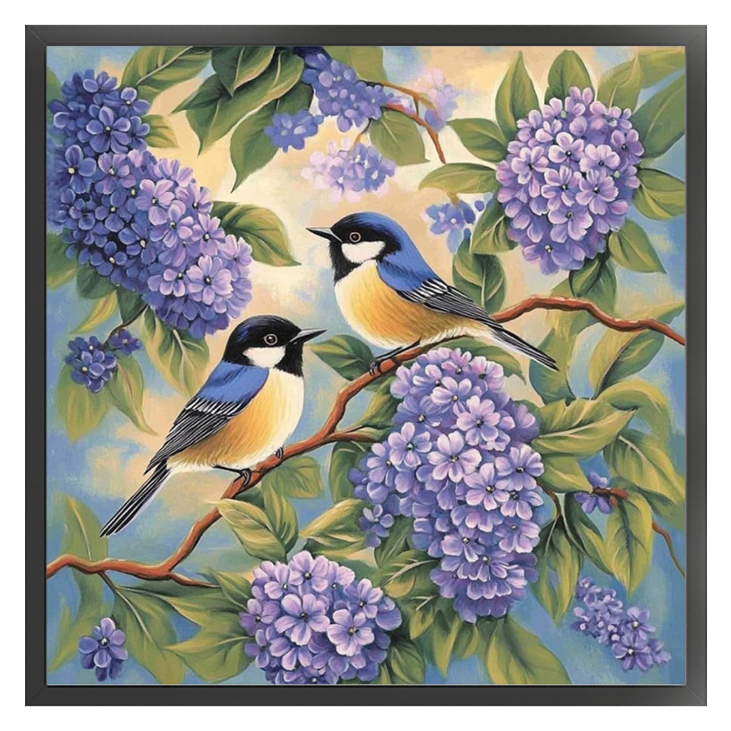 Sparrow - Full 11CT Stamped Cross Stitch 40x40CM - Yishu