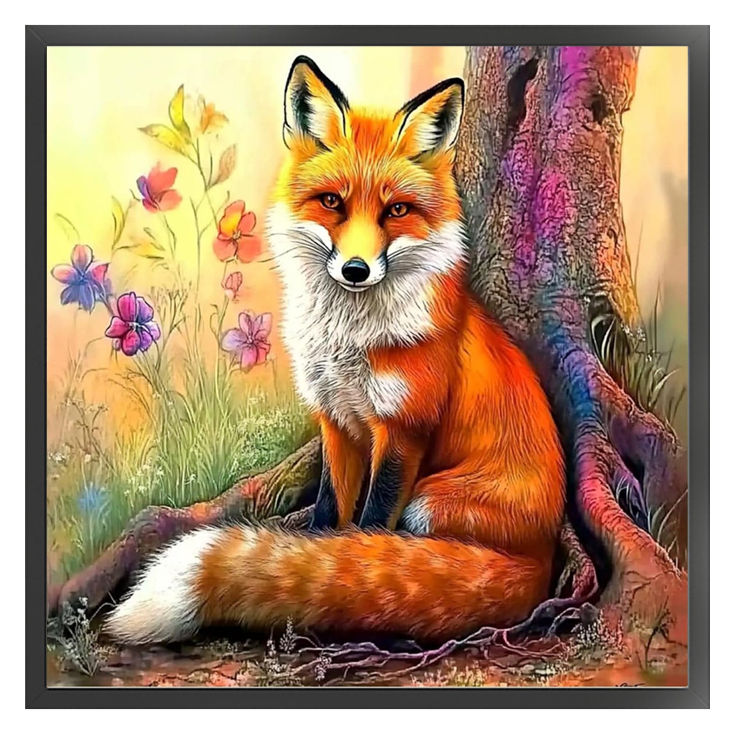 Animal - Full 11CT Stamped Cross Stitch 40x40CM - Yishu