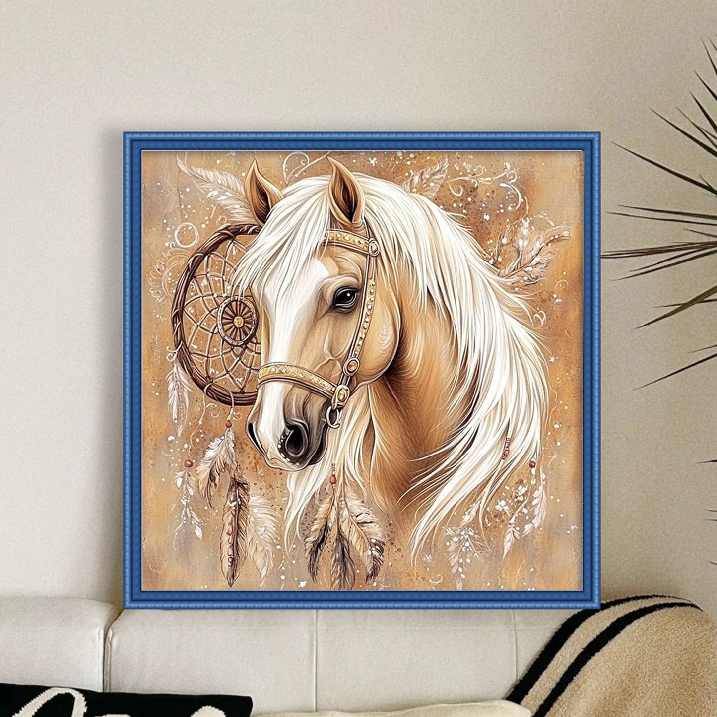 Horse - Full 11CT Stamped Cross Stitch 40x40CM - Yishu