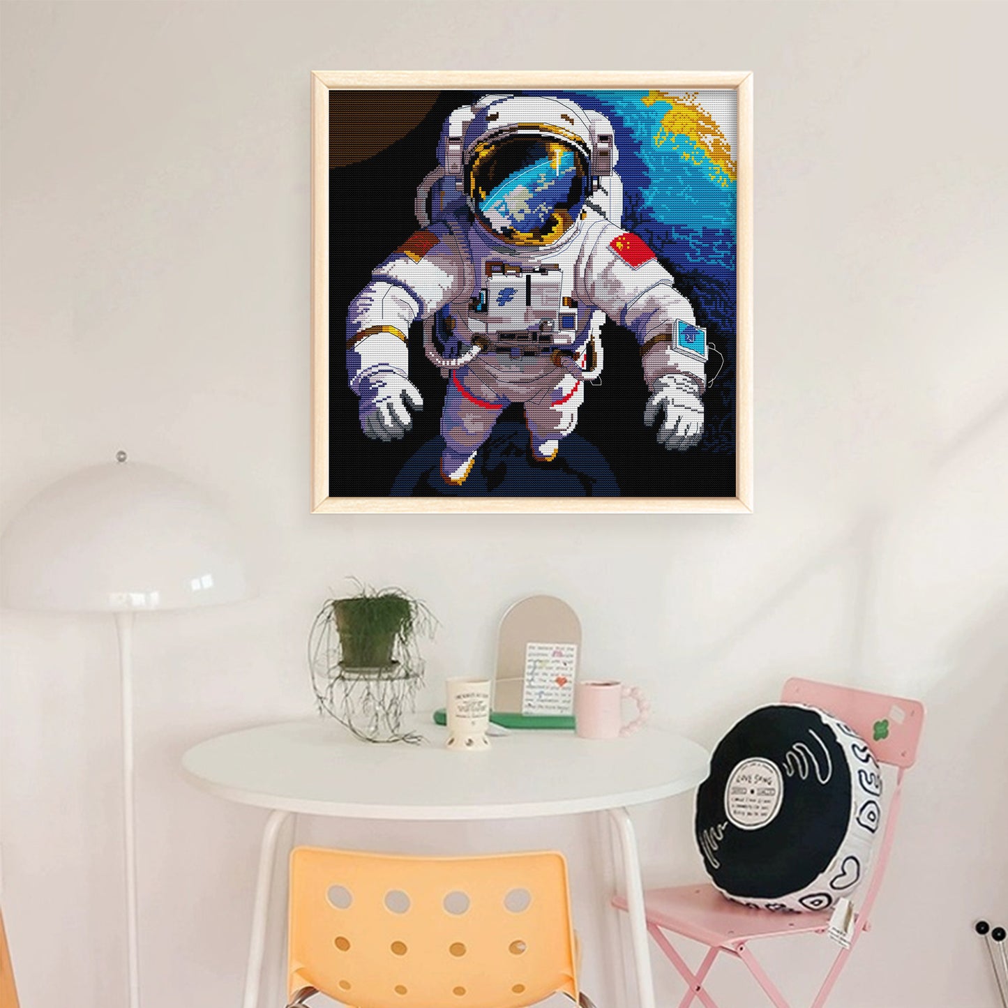 Space Exploration - Full 14CT Stamped Cross Stitch 42x42CM - Joy Sunday Backstitch