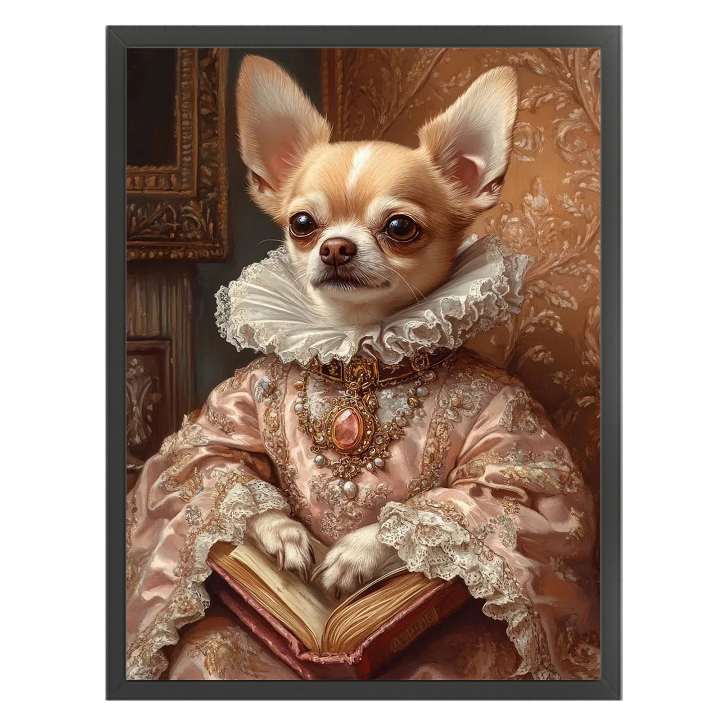 Royal Dog - Full 11CT Stamped Cross Stitch 40x55CM - Huacan