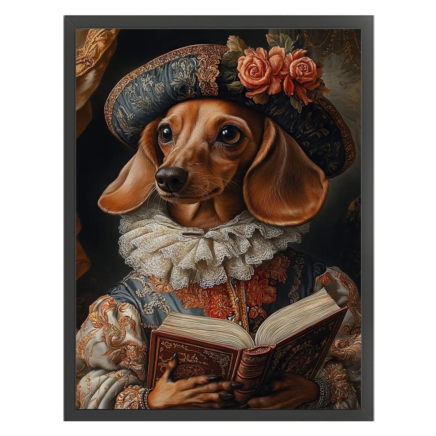 Royal Dog - Full 11CT Stamped Cross Stitch 40x55CM - Huacan