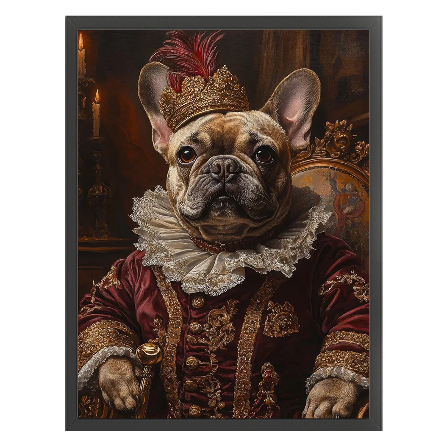 Royal Dog - Full 11CT Stamped Cross Stitch 40x55CM - Huacan