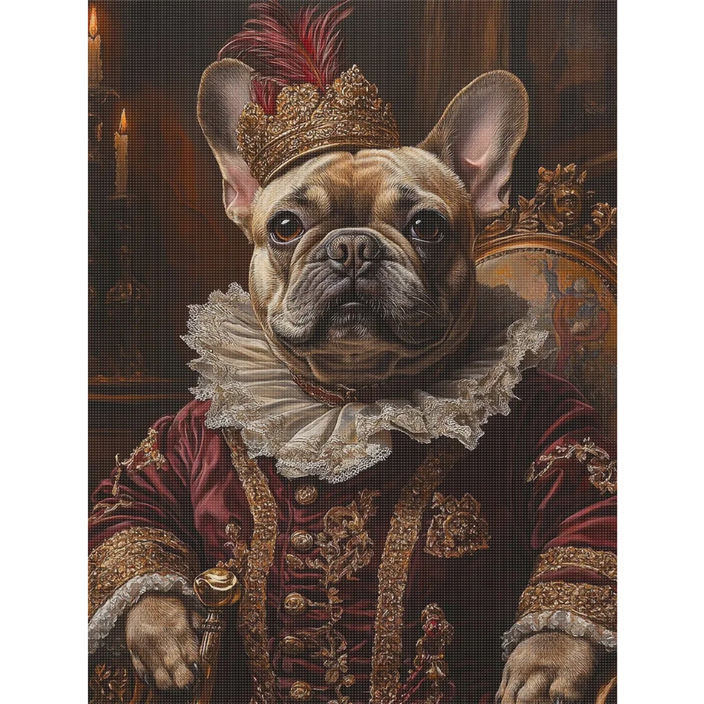 Royal Dog - Full 11CT Stamped Cross Stitch 40x55CM - Huacan