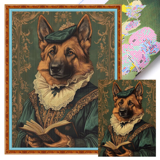 Royal Dog - Full 11CT Stamped Cross Stitch 40x55CM - Huacan