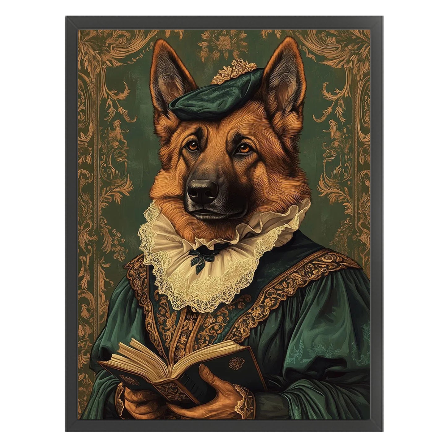 Royal Dog - Full 11CT Stamped Cross Stitch 40x55CM - Huacan