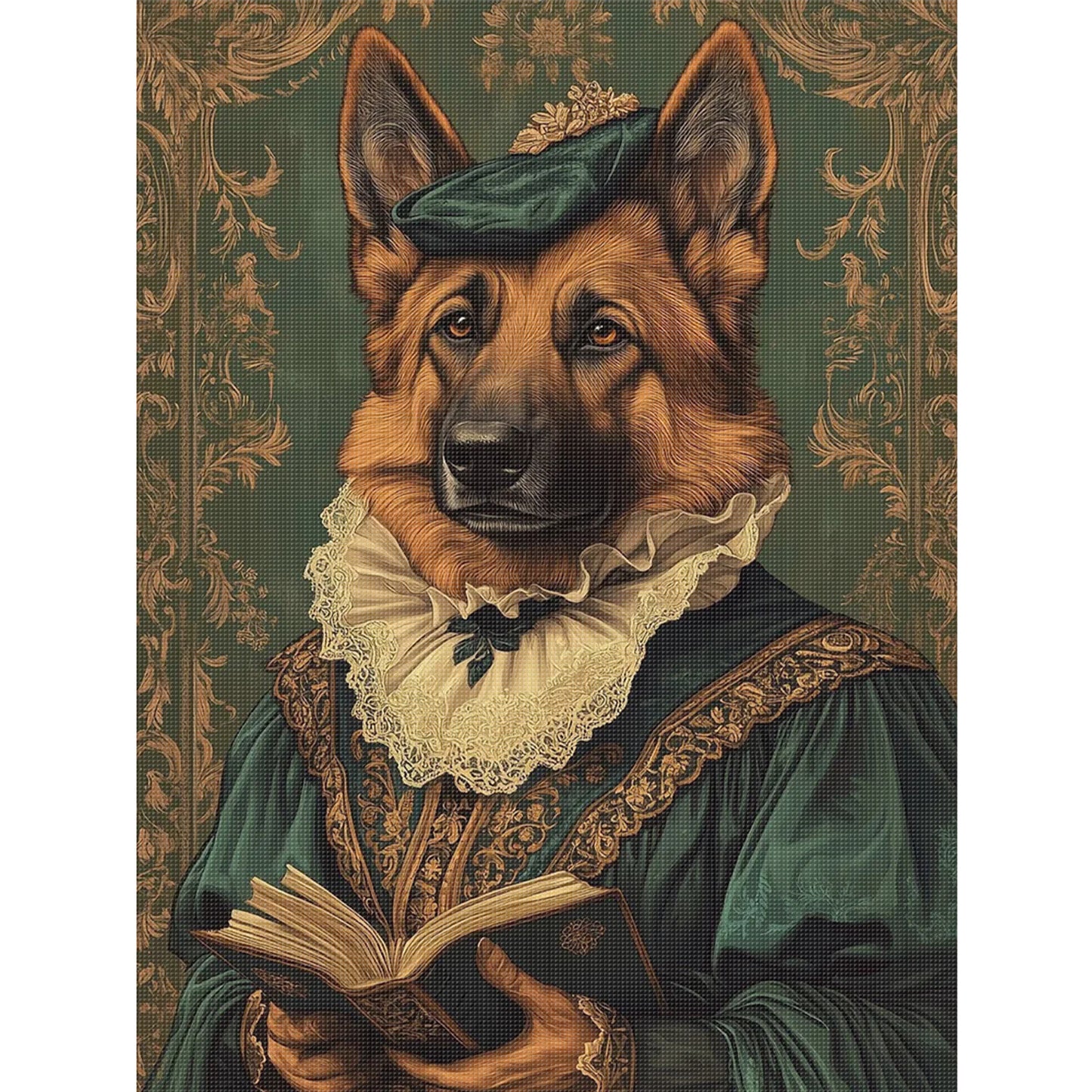 Royal Dog - Full 11CT Stamped Cross Stitch 40x55CM - Huacan