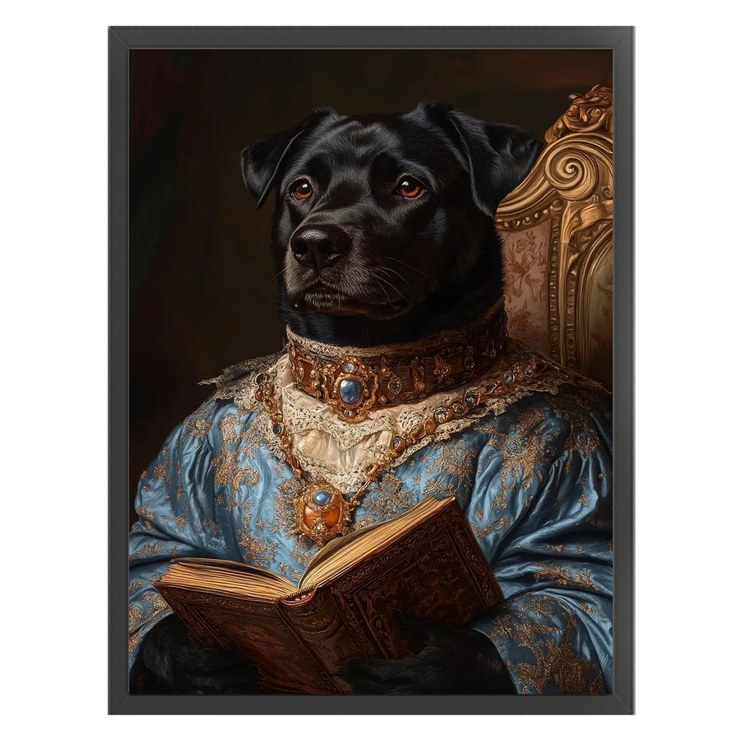 Royal Dog - Full 11CT Stamped Cross Stitch 40x55CM - Huacan