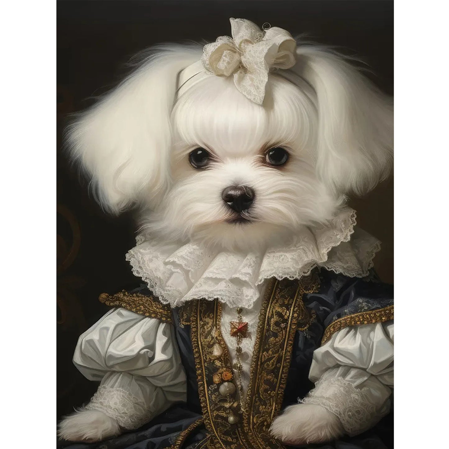 Royal Dog - Full 11CT Stamped Cross Stitch 40x55CM - Huacan