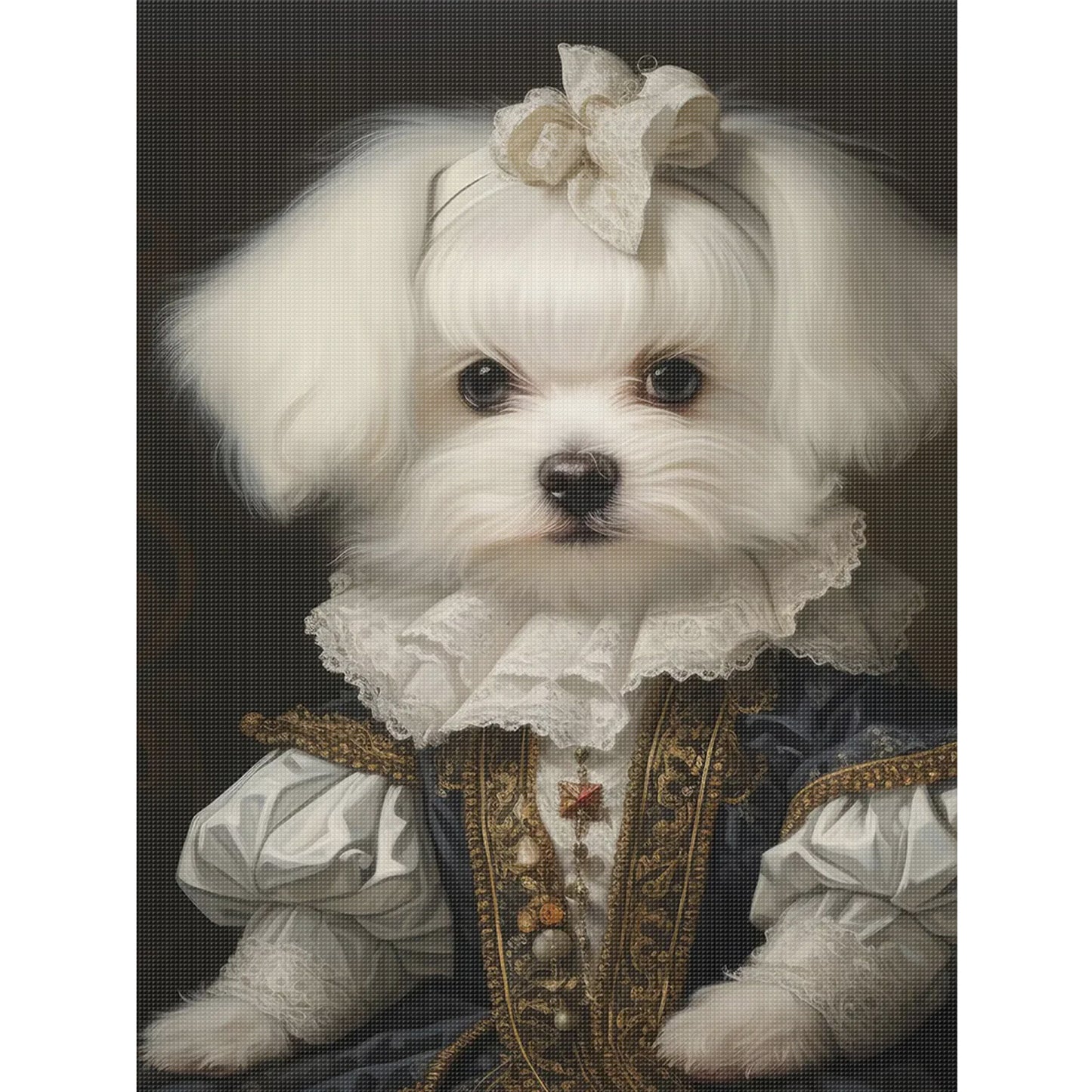 Royal Dog - Full 11CT Stamped Cross Stitch 40x55CM - Huacan