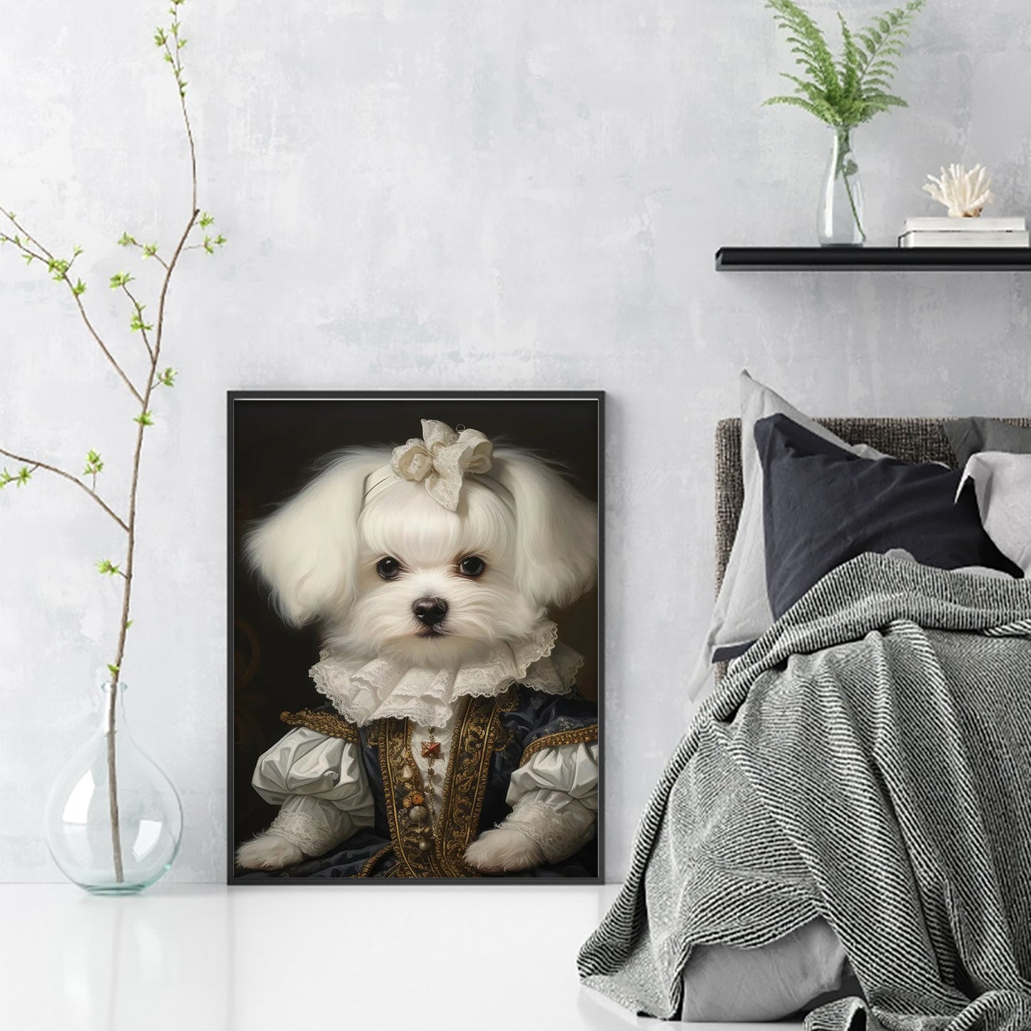 Royal Dog - Full 11CT Stamped Cross Stitch 40x55CM - Huacan