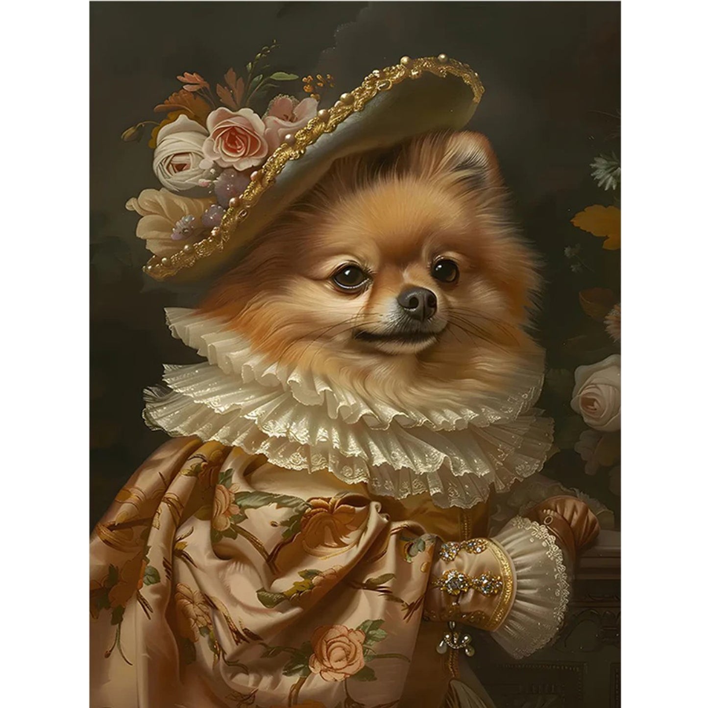 Royal Dog - Full 11CT Stamped Cross Stitch 40x55CM - Huacan