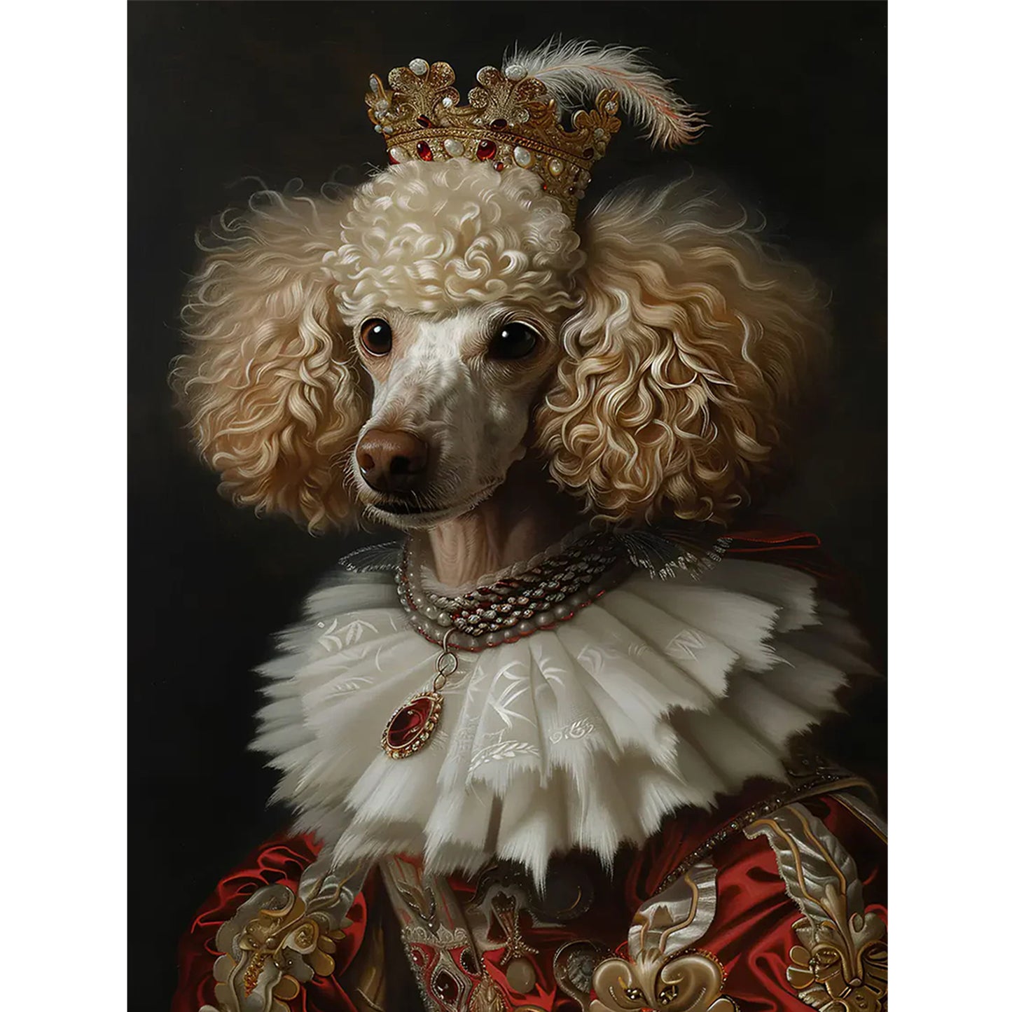 Royal Dog - Full 11CT Stamped Cross Stitch 40x55CM - Huacan