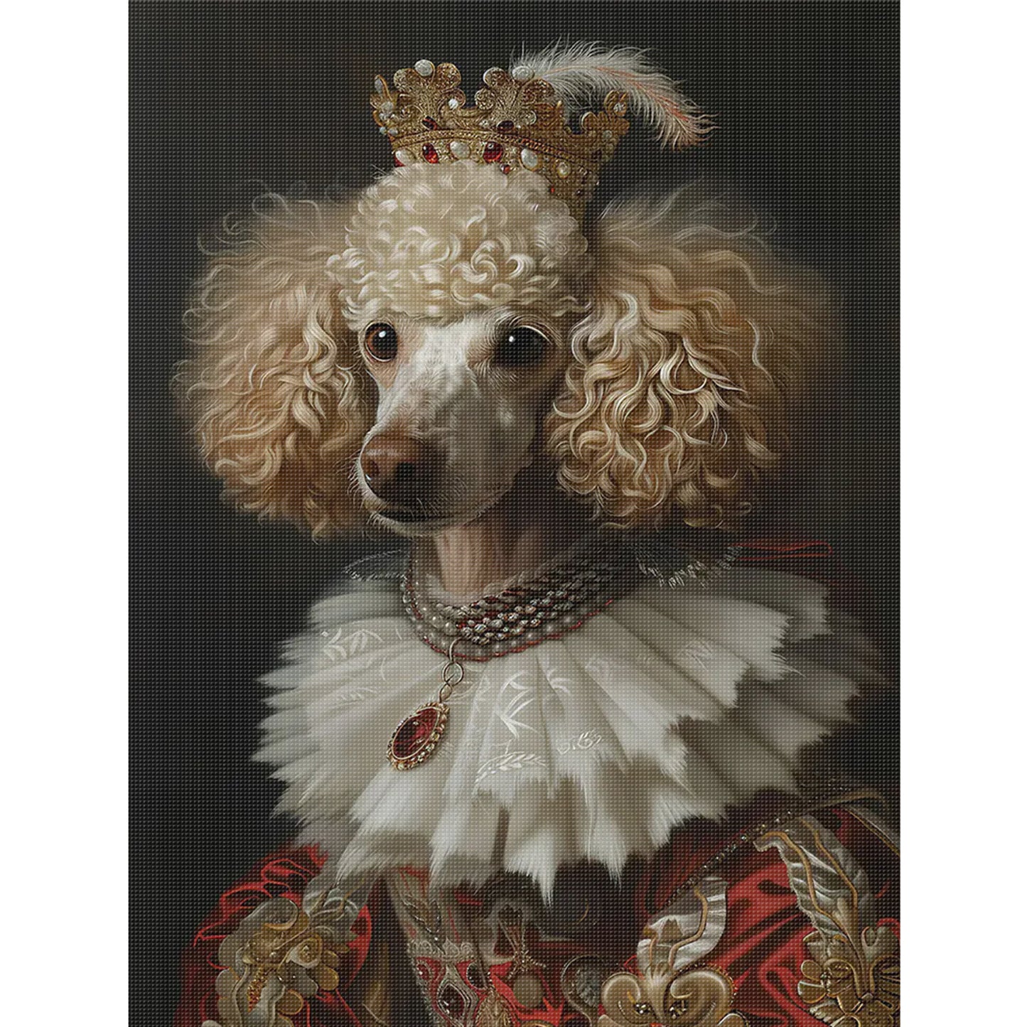 Royal Dog - Full 11CT Stamped Cross Stitch 40x55CM - Huacan