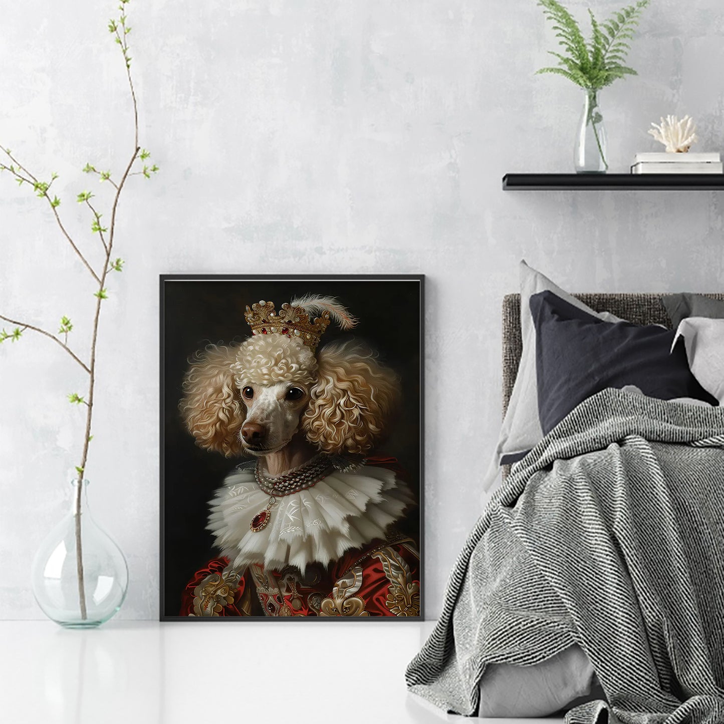 Royal Dog - Full 11CT Stamped Cross Stitch 40x55CM - Huacan