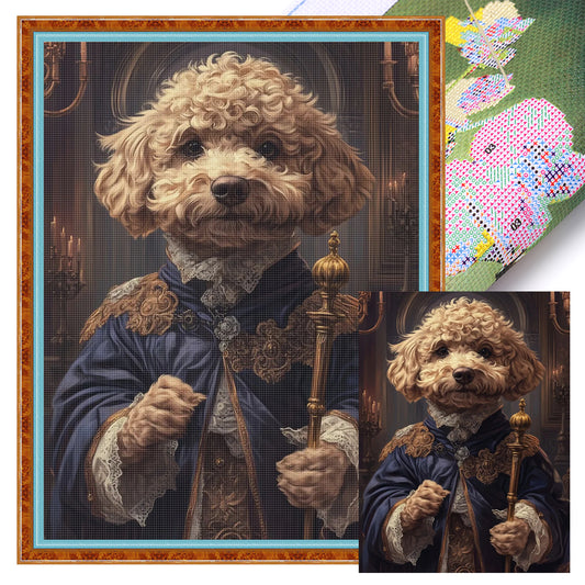 Royal Dog - Full 11CT Stamped Cross Stitch 40x55CM - Huacan